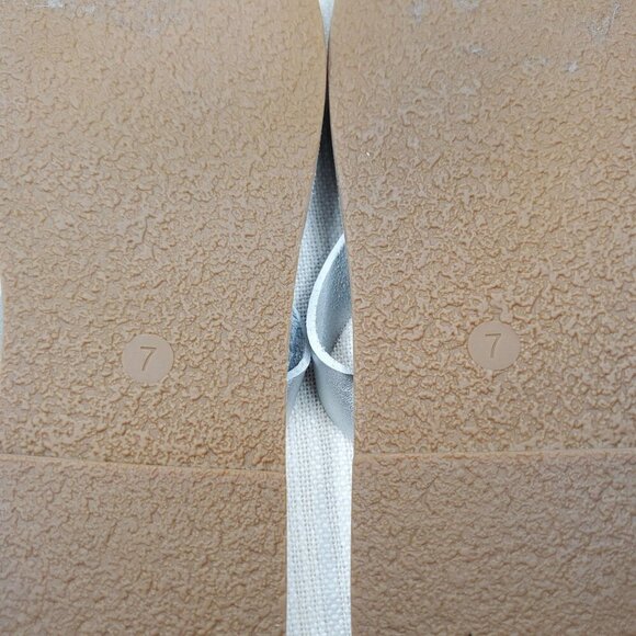 NWOT Madewell Boardwalk Thong Silver Strappy Metallic Flip Flop Sandals Size 7 - Picture 7 of 7